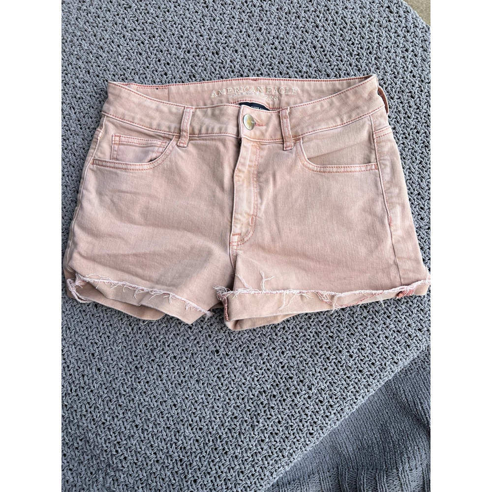 AMERICAN EAGLE OUTFITTERS HI-RISE SHORTS SIZE 8 COLOR PEACH PINK COLOR